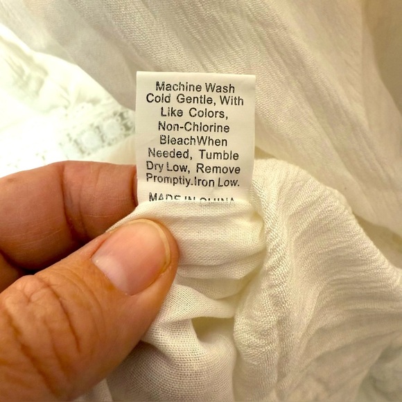 Gorgeous Bohemian Style Layered 100% Cotton Eyelet StraplesSundress Women's Sz S - Picture 4 of 4